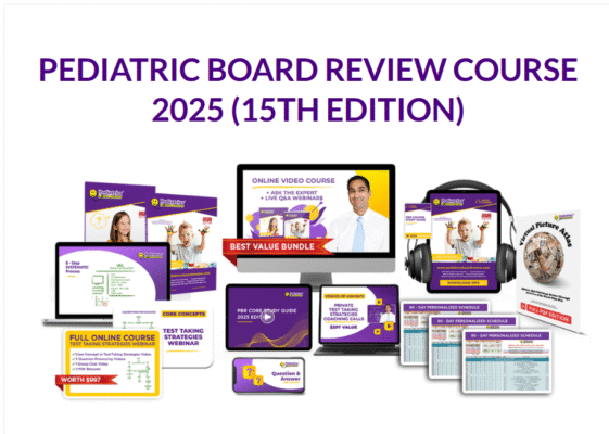 Pediatrics Board Review Course 2025 (15th Edition) (Videos + Audios + Slides)